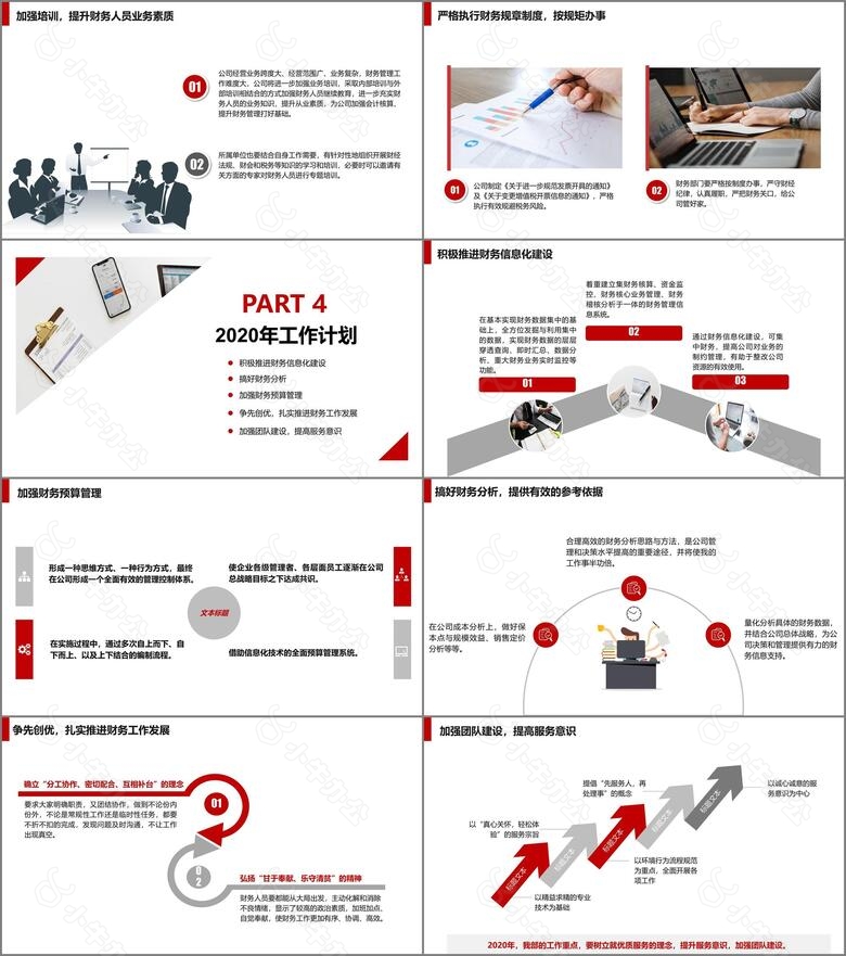 简约商务风2022财务部工作总结PPT模板no.4