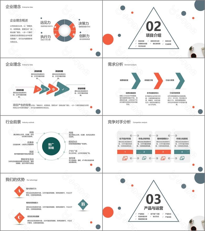 简约商务风商业项目计划书PPT模板no.2