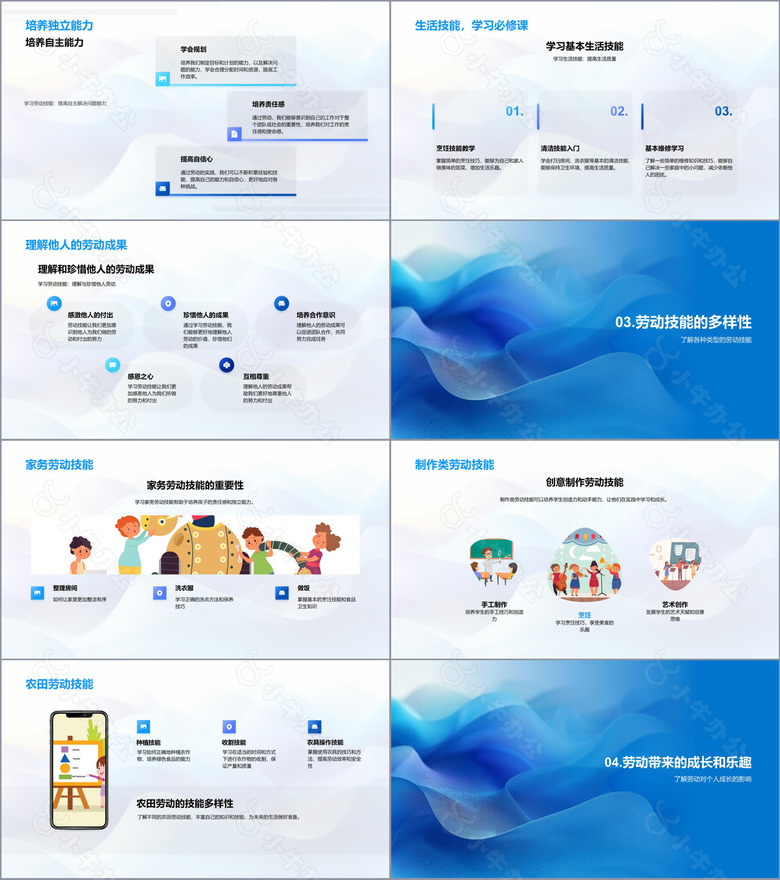 劳动技能教育报告PPT模板no.2