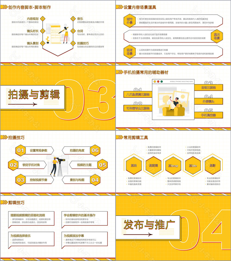 短视频内容制作PPT模板no.3