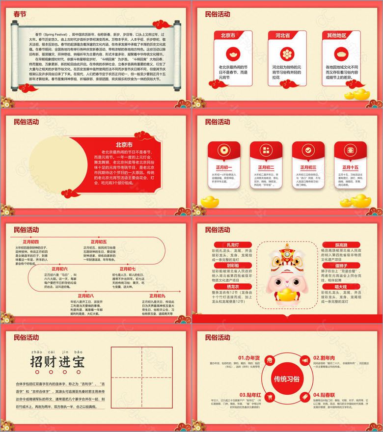 红色喜庆风互联网年终工作汇报PPT模板no.2