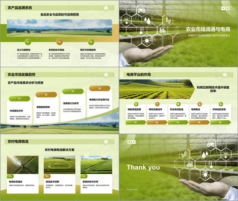 绿色摄影风科技兴农PPT模板no.3