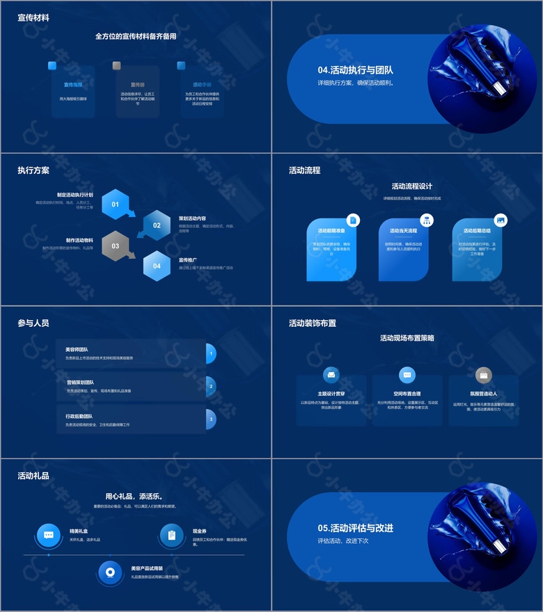 蓝色现代商务新品上市活动策划PPT模板no.3
