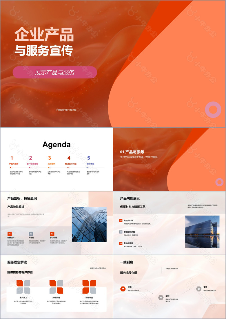企业产品与服务宣传PPT模板