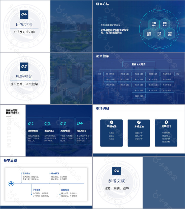 天津科技大学专用演示PPT模板no.3