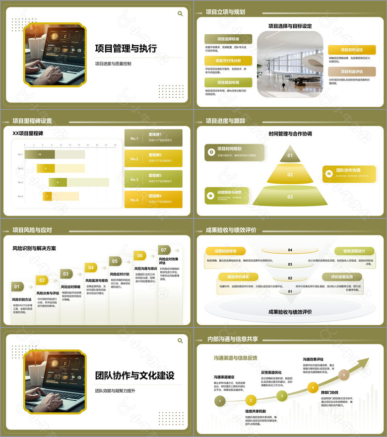 绿色商务风通用的团队管理述职报告PPT模板no.2