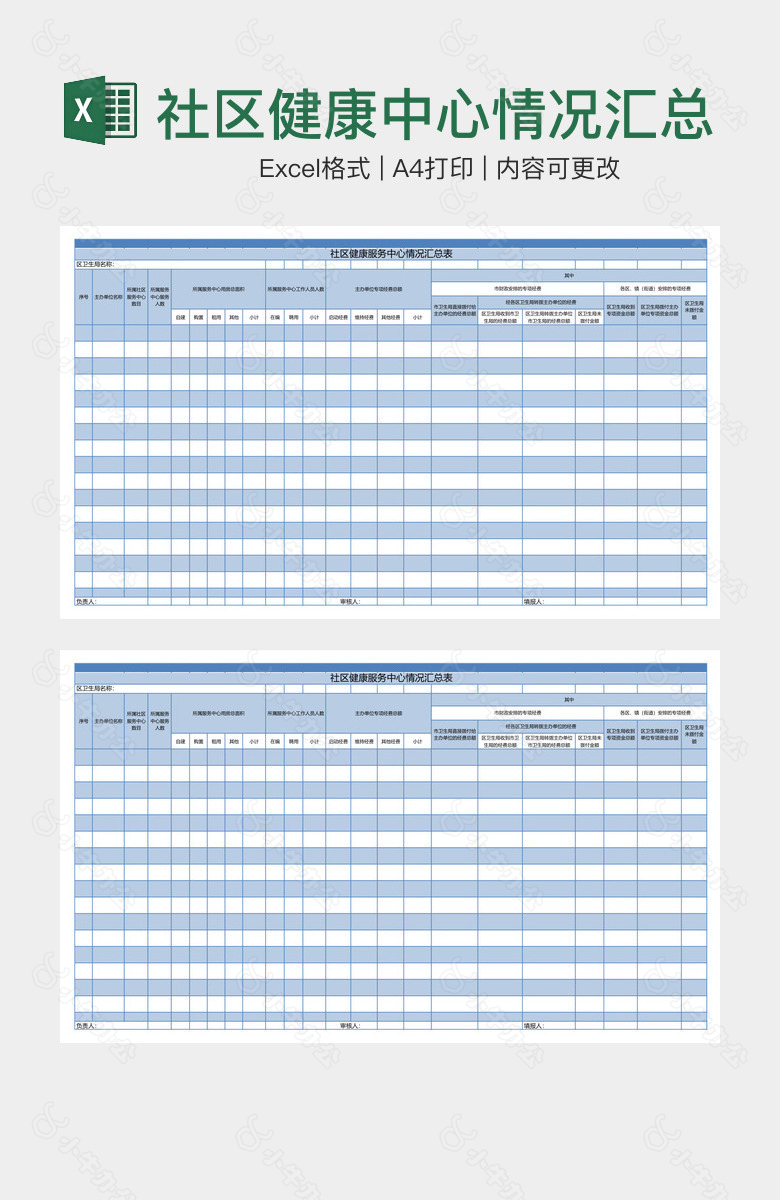 社区健康中心情况汇总表