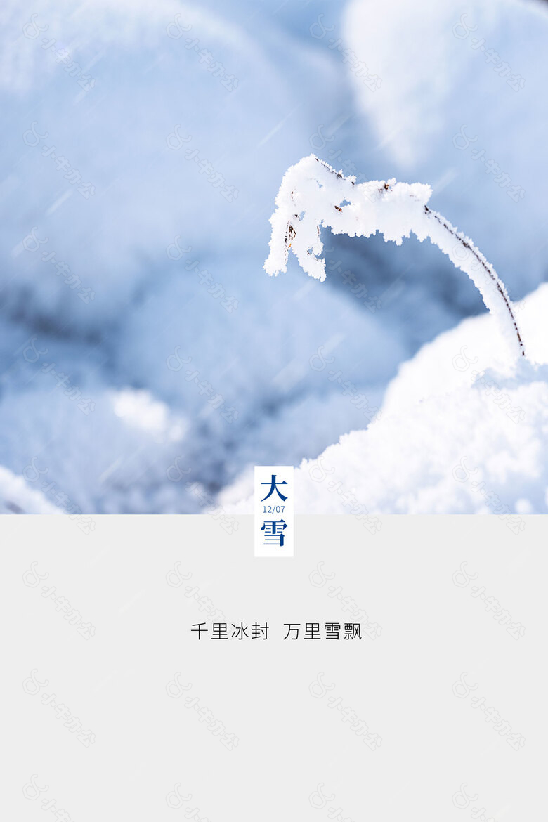 千里冰封万里雪飘大雪海报