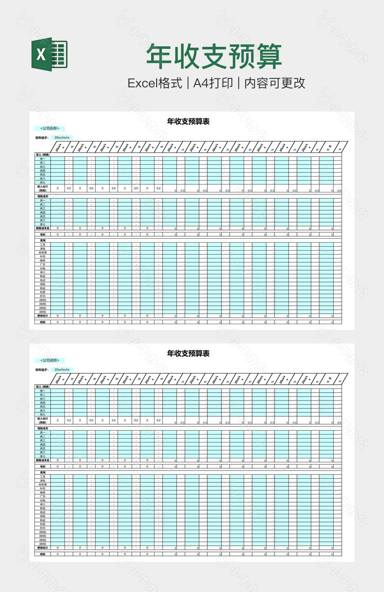 年收支预算