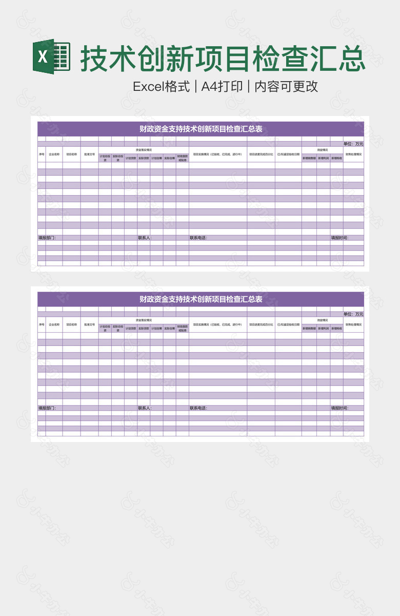 技术创新项目检查汇总表