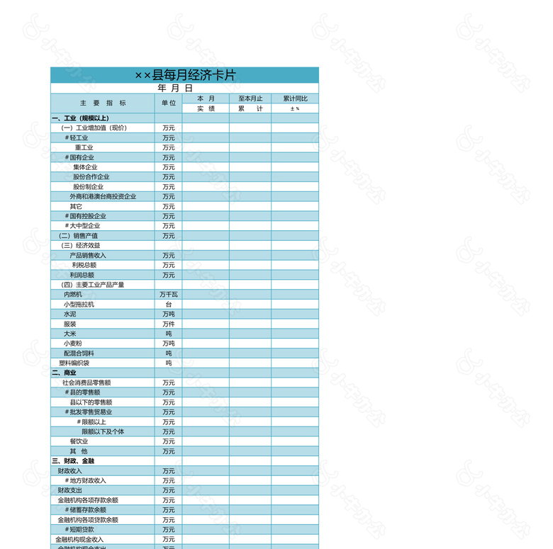 每月经济卡片no.2