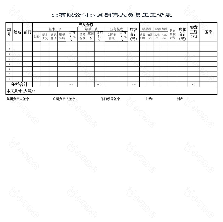 销量工资表no.2