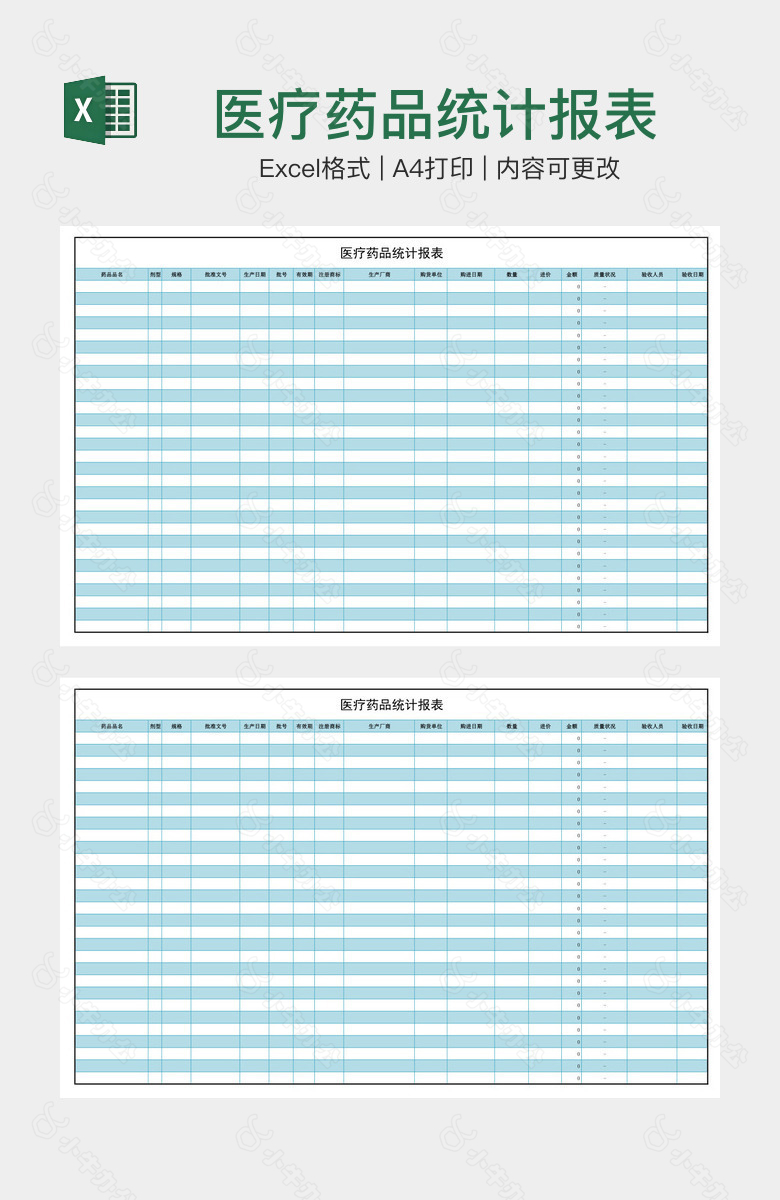 医疗药品统计报表