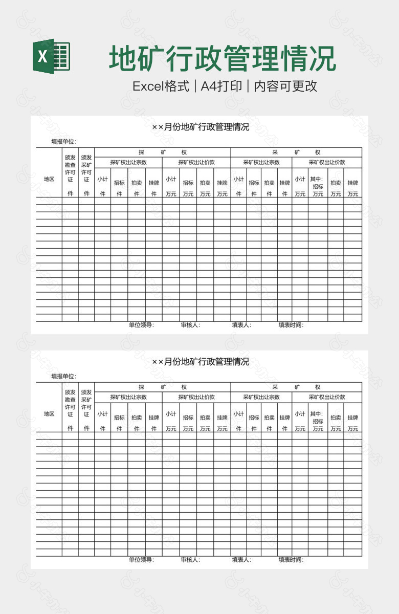 地矿行政管理情况