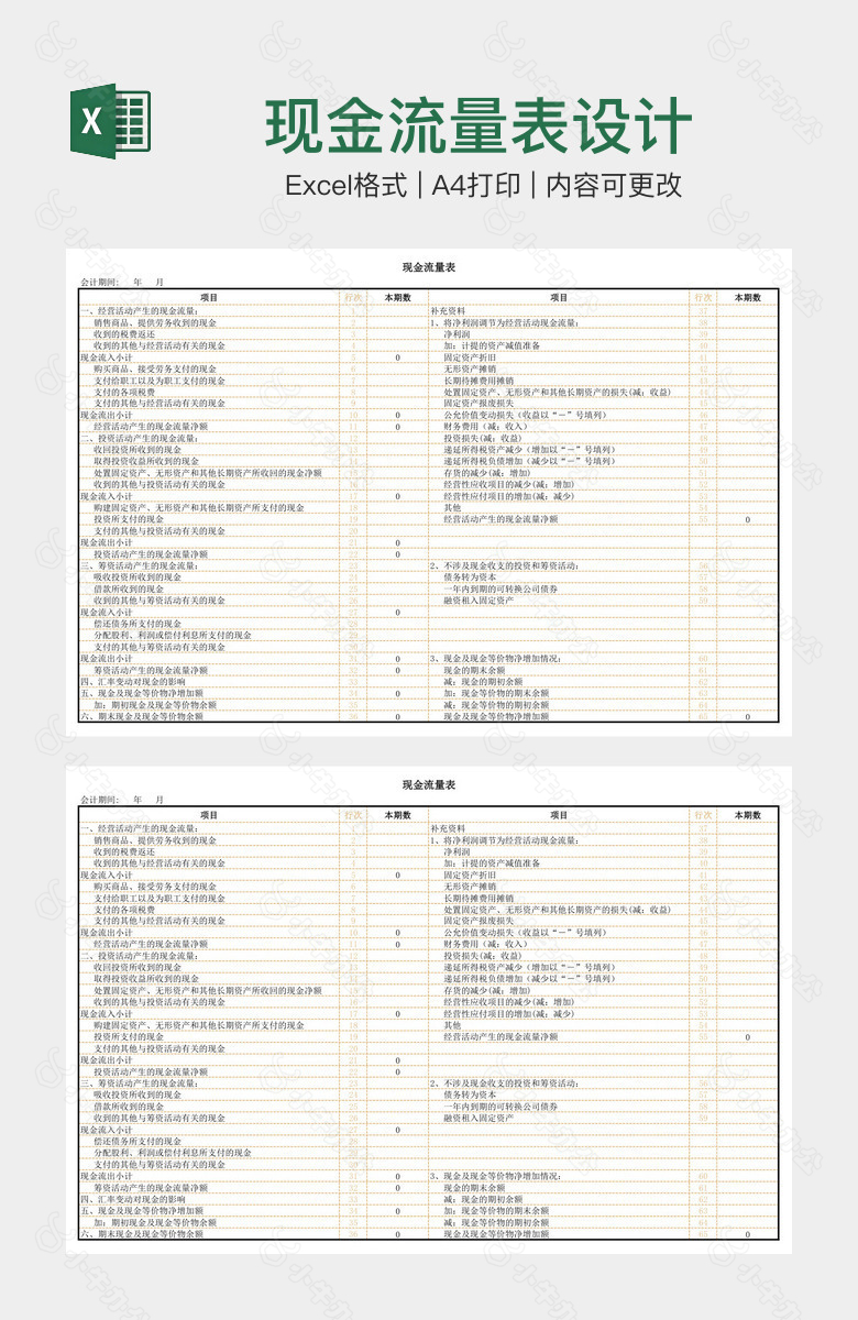 现金流量表设计