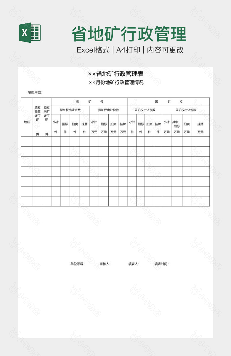 省地矿行政管理