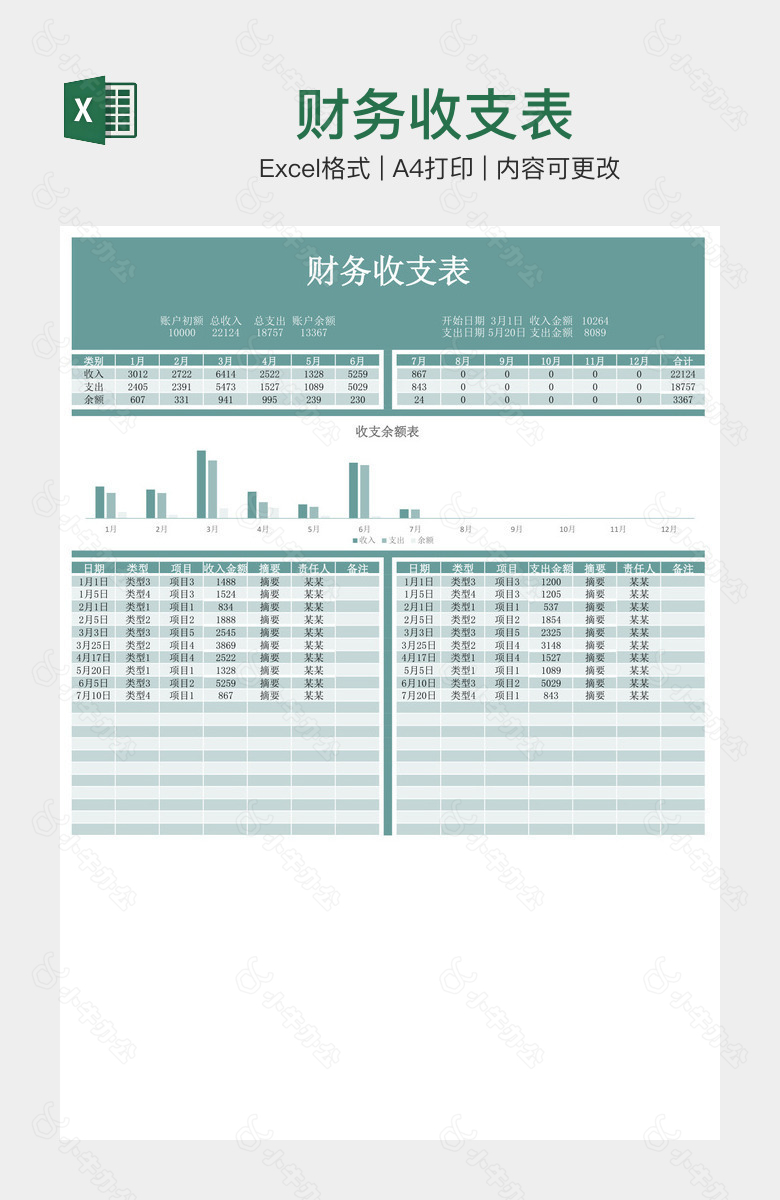 财务收支表