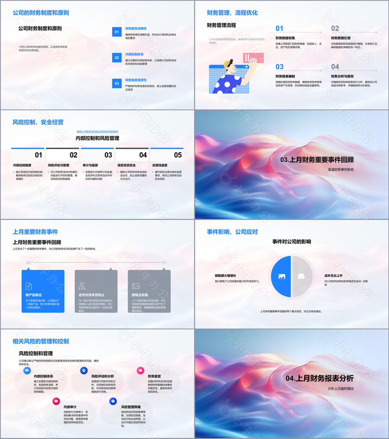 月度财务综合报告PPT模板no.2