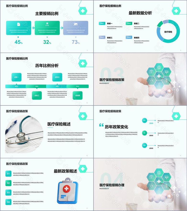 绿色现代商务医疗保险知识培训PPTno.2