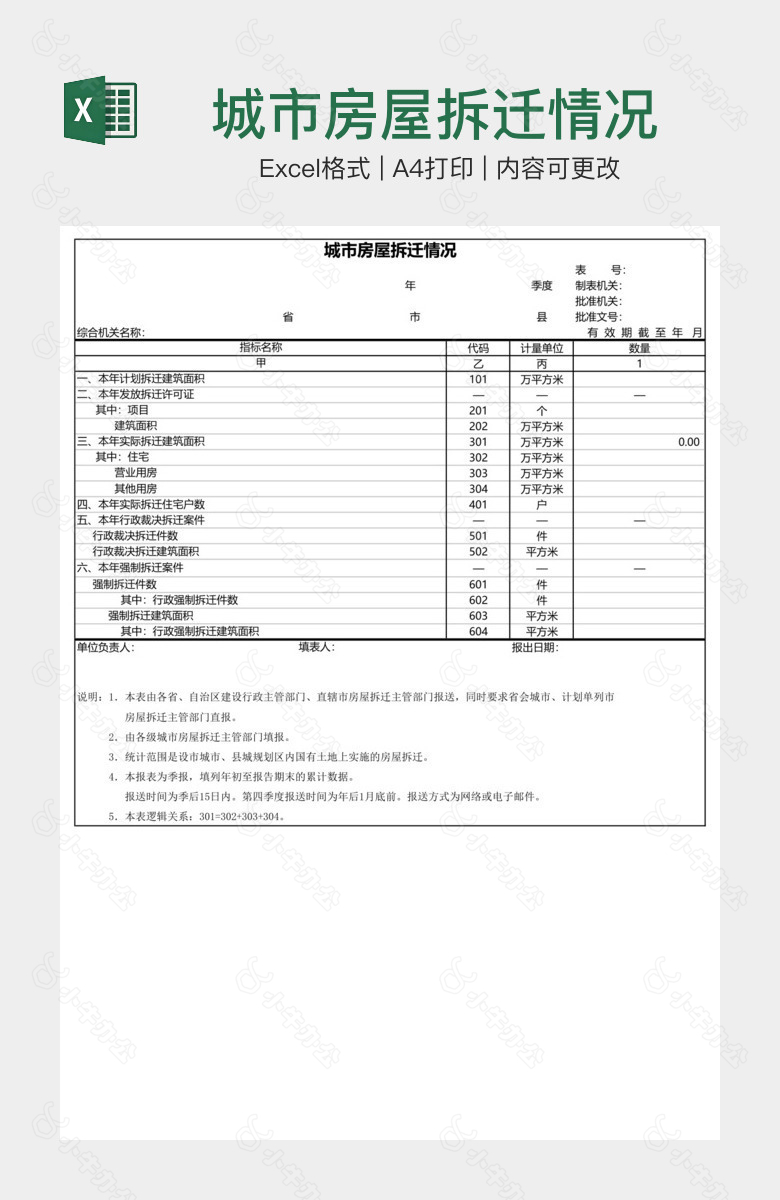 城市房屋拆迁情况