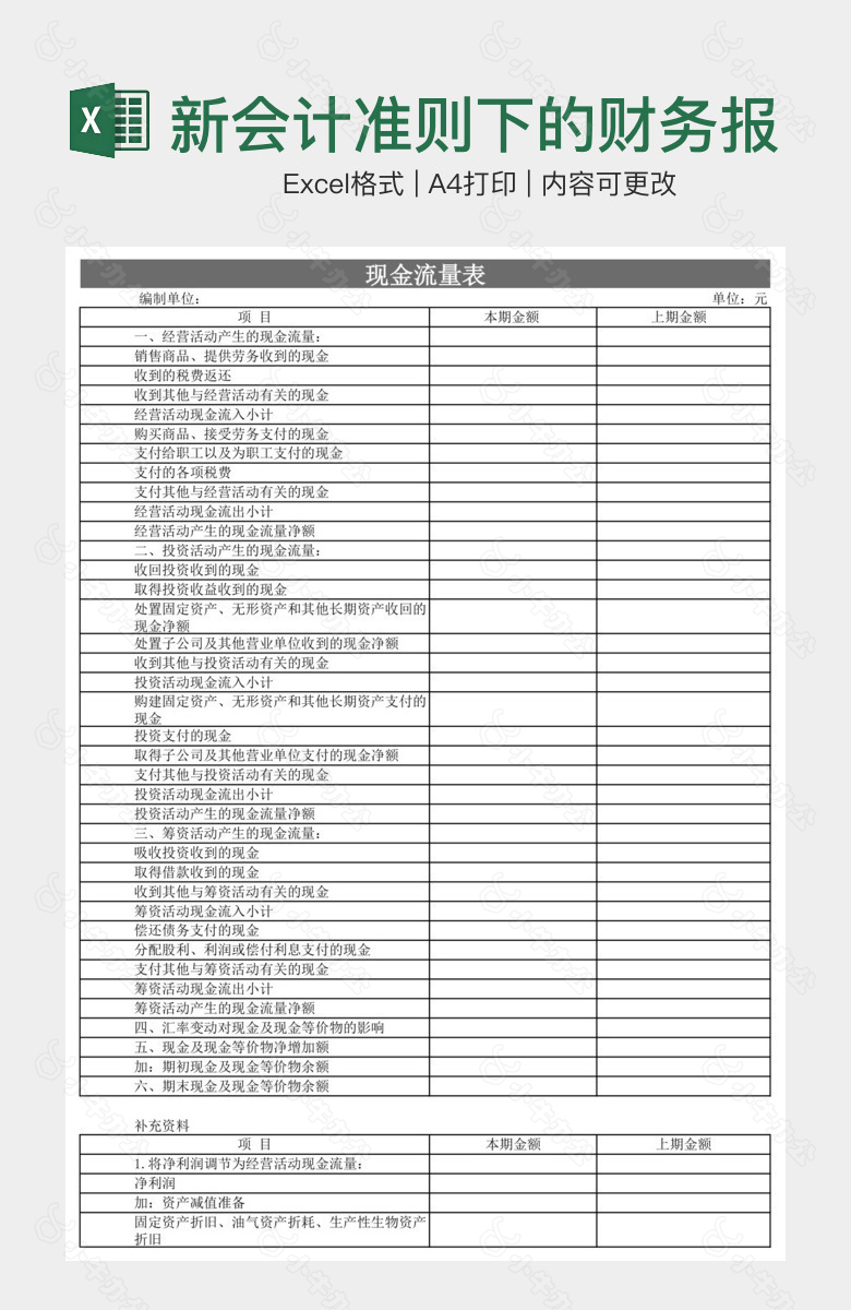 新会计准则下的财务报式