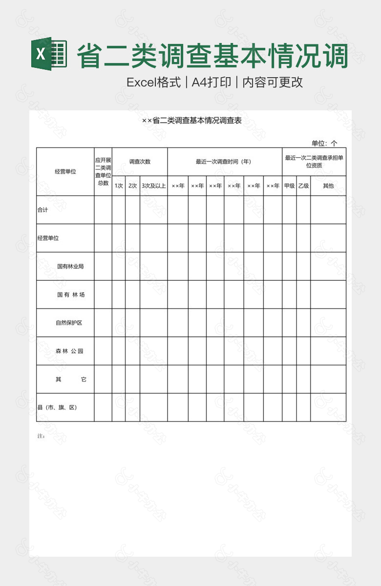 省二类调查基本情况调查