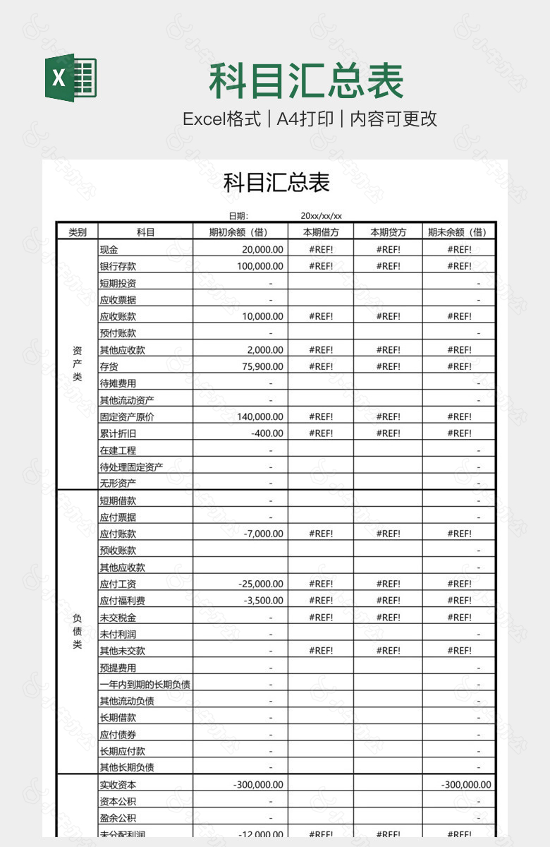 科目汇总表