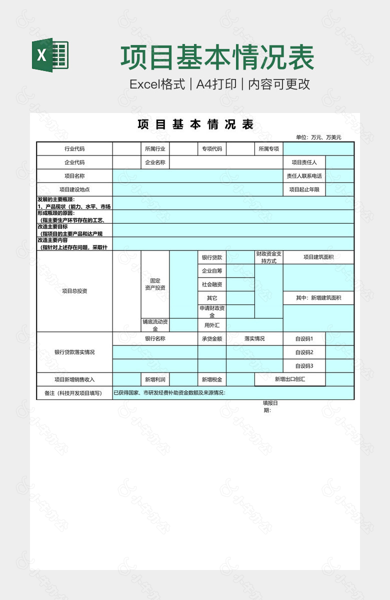 项目基本情况表