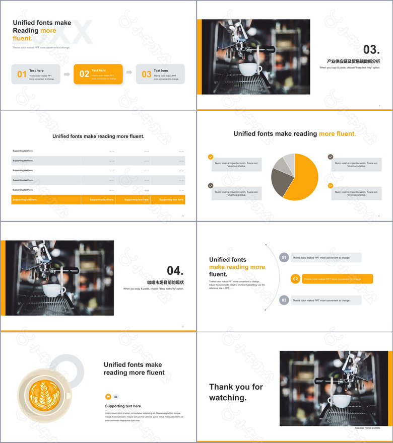 黄色商务现代咖啡培训课件PPT主题no.2