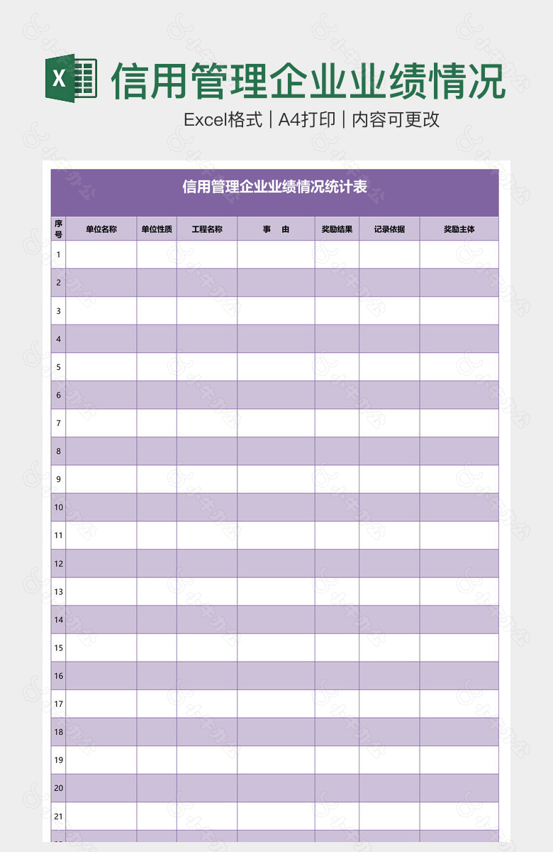 信用管理企业业绩情况统计表