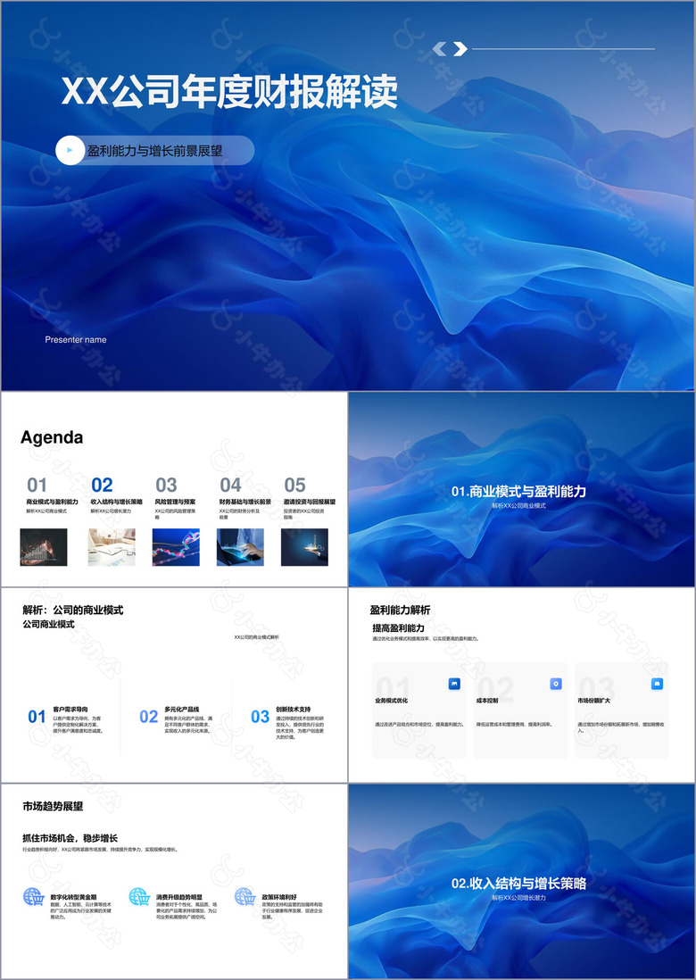 XX公司年度财报解读PPT模板