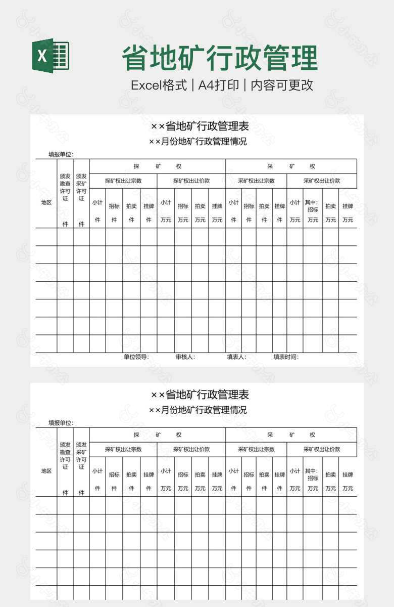 省地矿行政管理