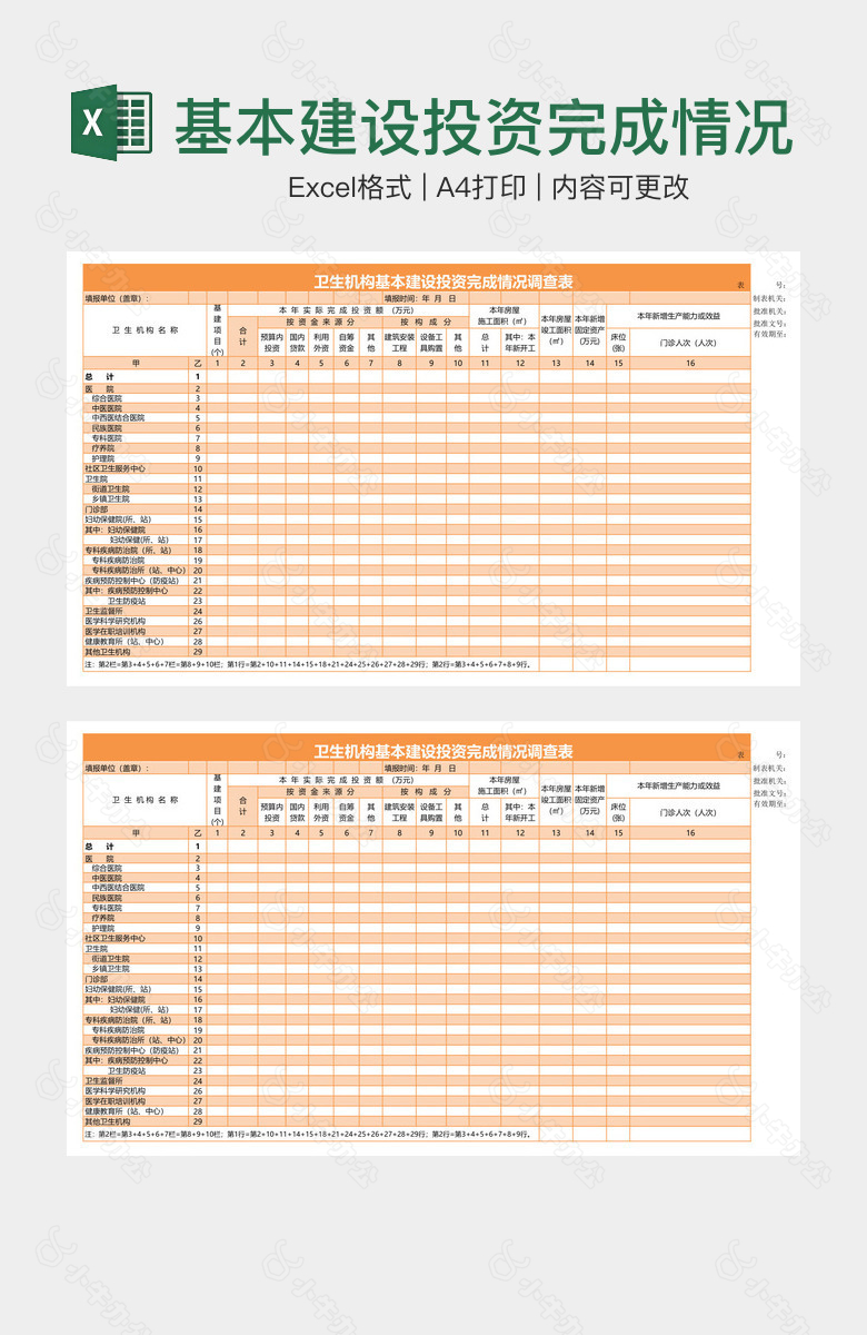 基本建设投资完成情况调查表