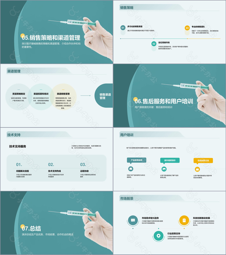绿色商务医疗技术交流会PPT模板no.3