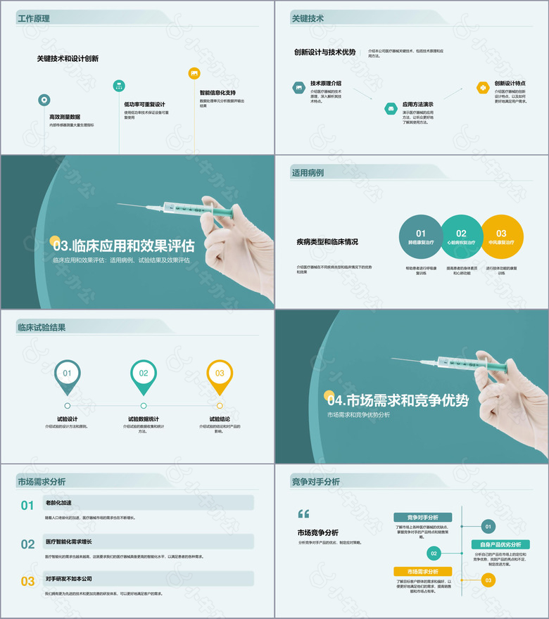 绿色商务医疗技术交流会PPT模板no.2