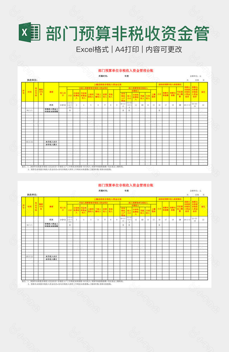部门预算非税收资金管理账