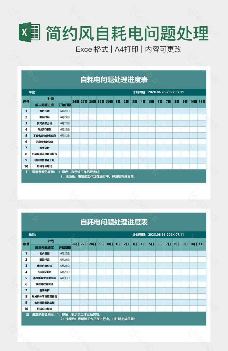 简约风自耗电问题处理进度表