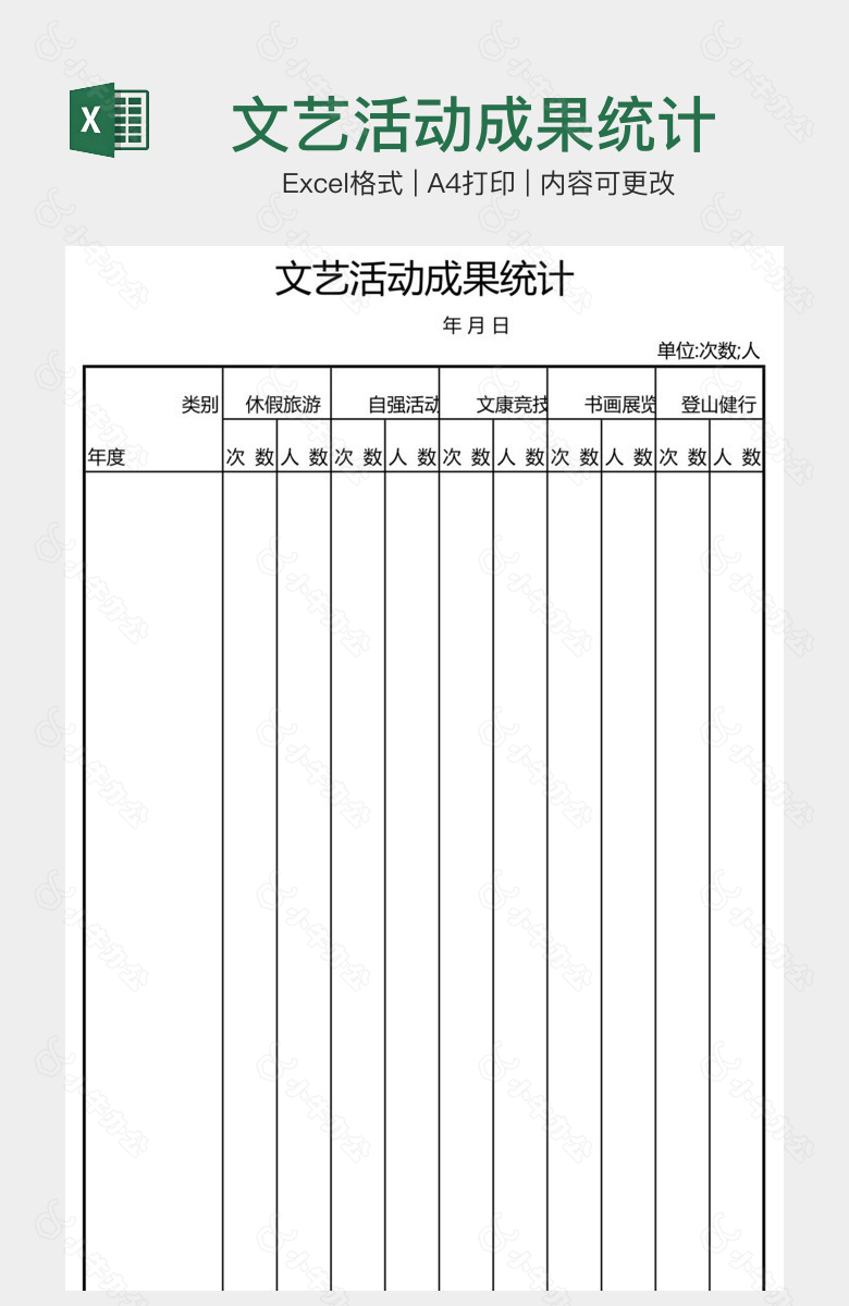 文艺活动成果统计