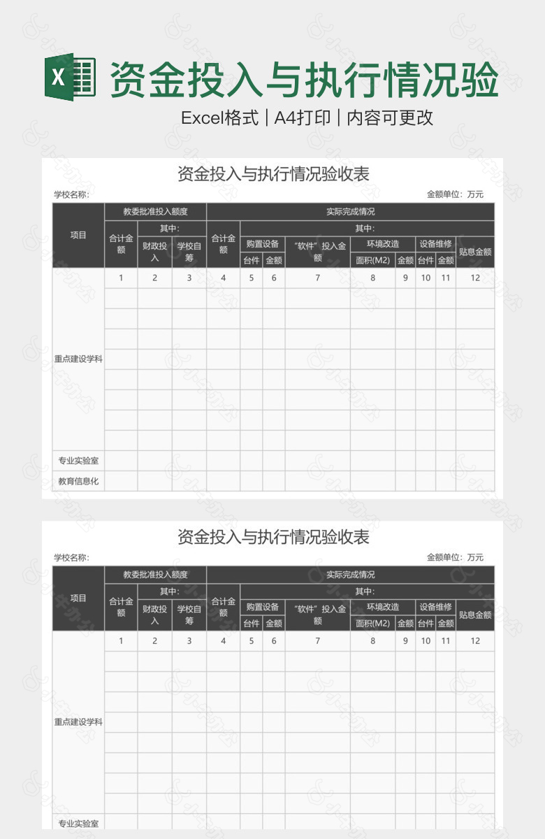 资金投入与执行情况验收