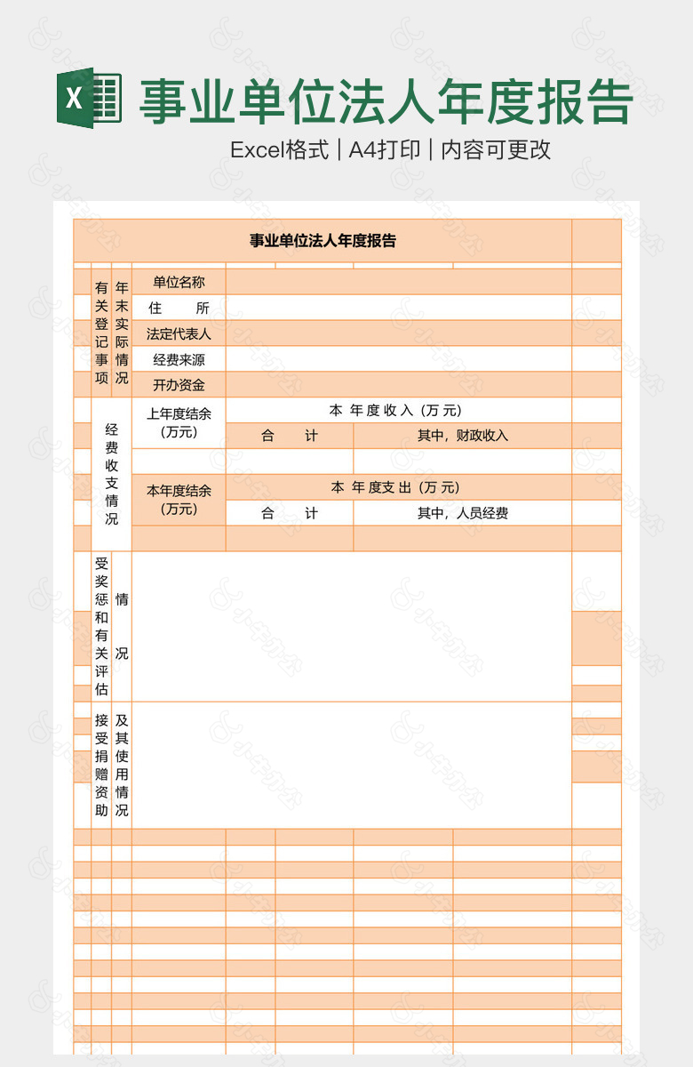 事业单位法人年度报告