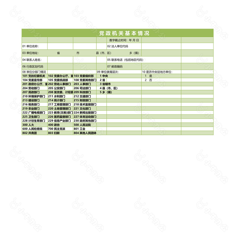 党政机关基本情况no.2