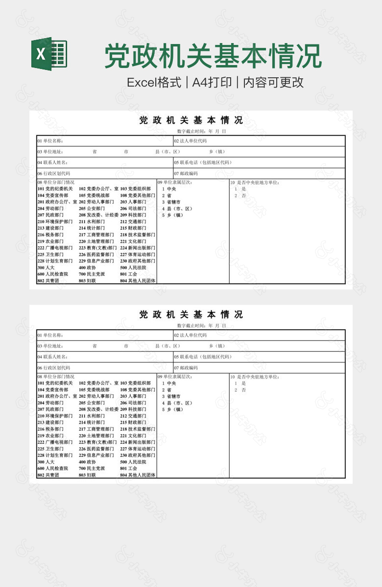 党政机关基本情况