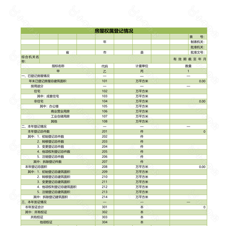 房屋权属登记情况no.2