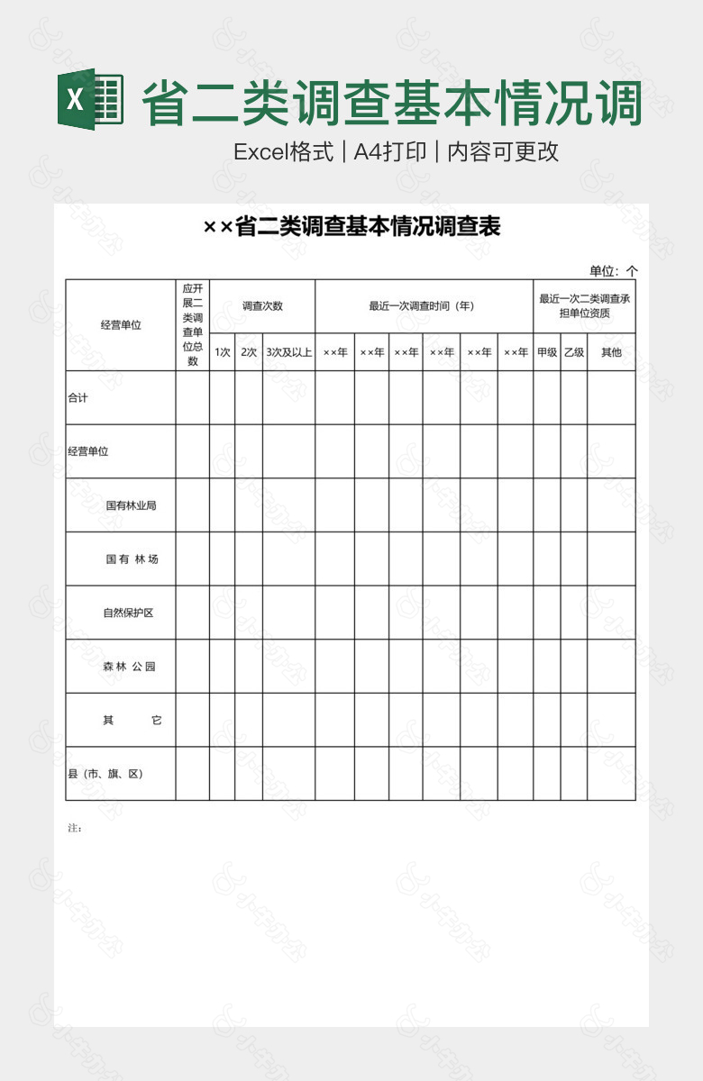 省二类调查基本情况调查