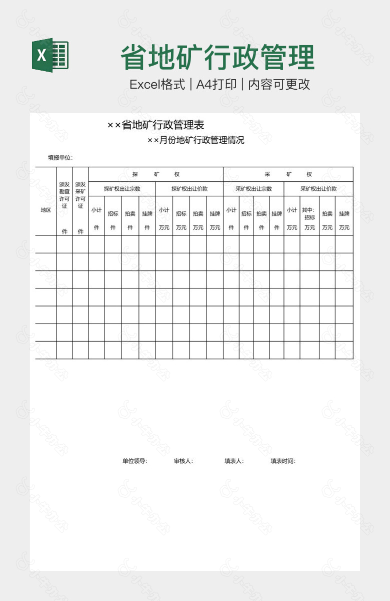 省地矿行政管理