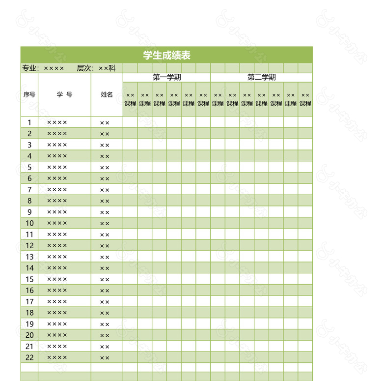 学生成绩表no.2