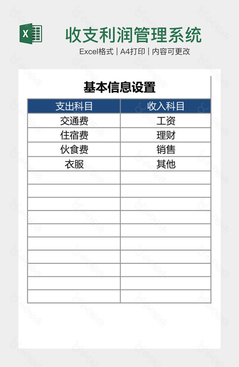 收支利润管理系统