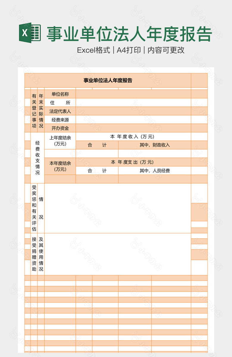 事业单位法人年度报告