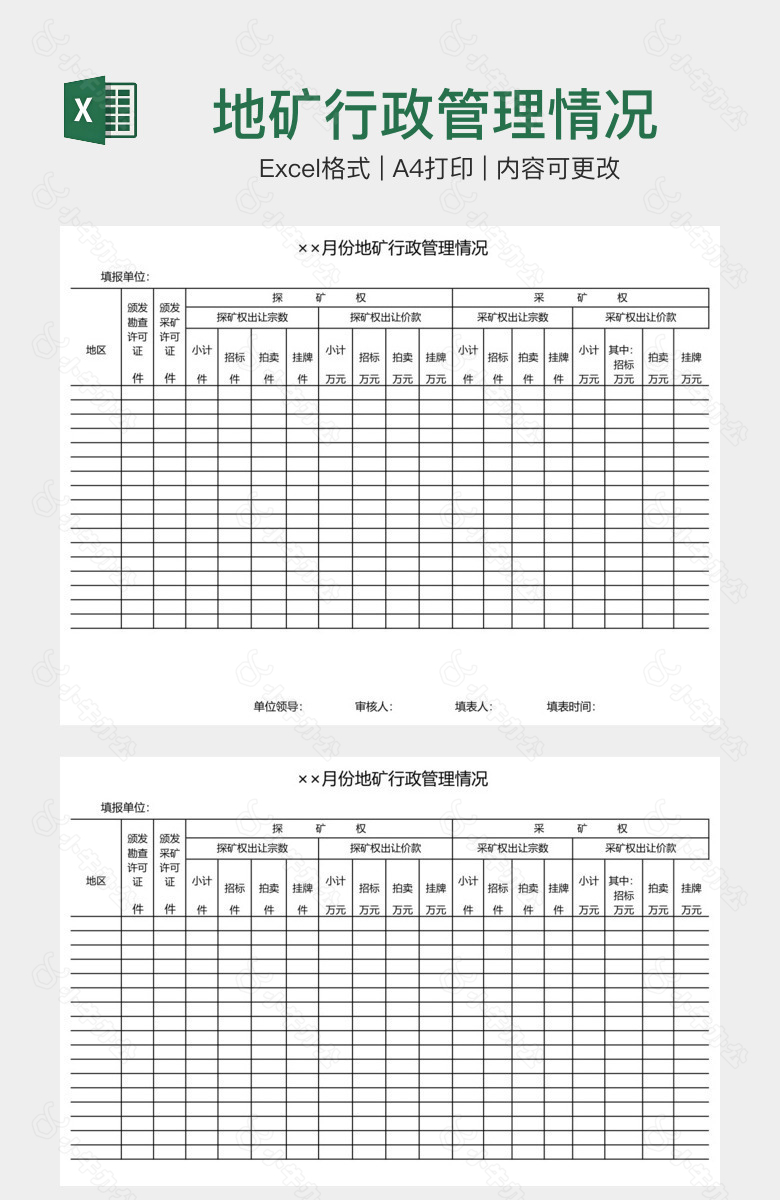 地矿行政管理情况