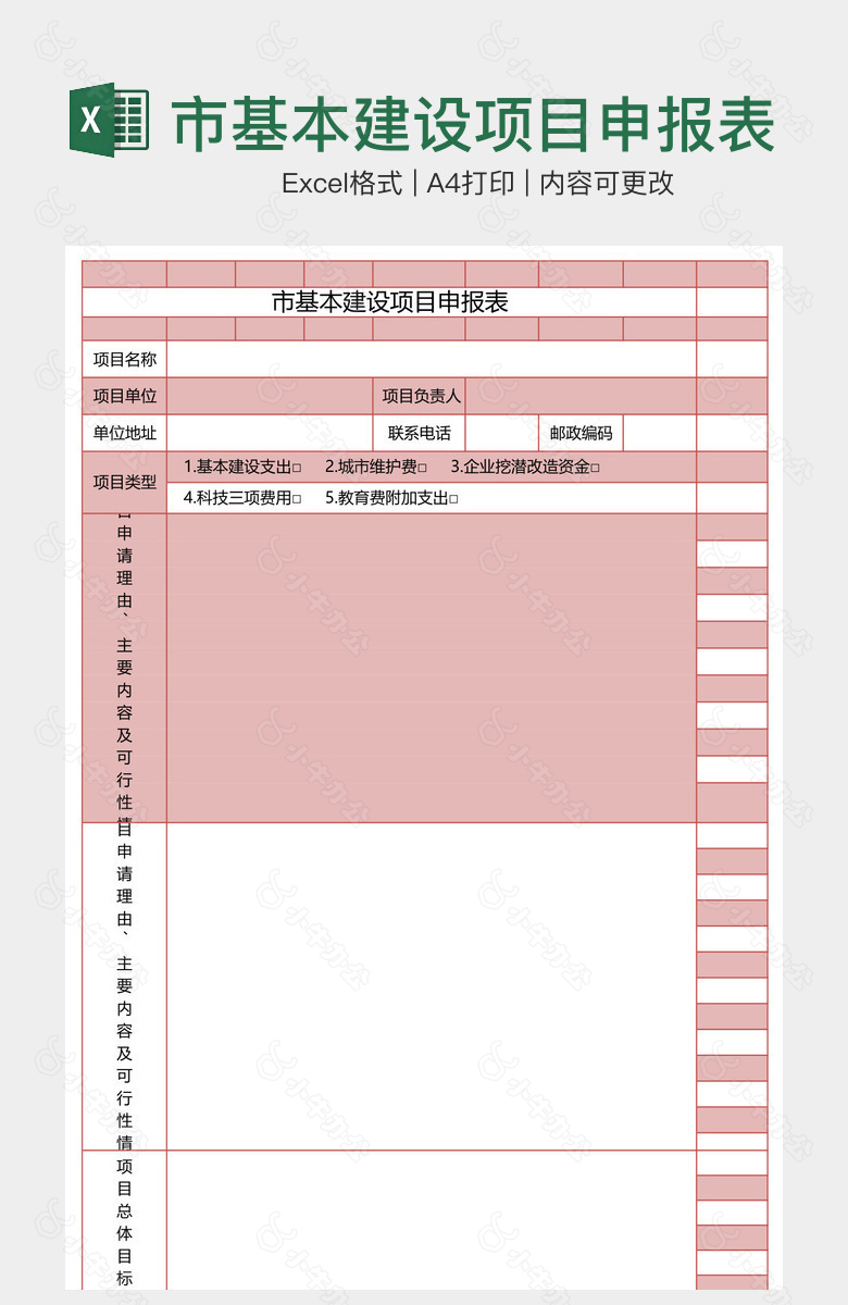 市基本建设项目申报表